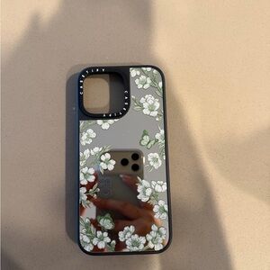 Casetify Green and White Floral Phone Case - Mirror